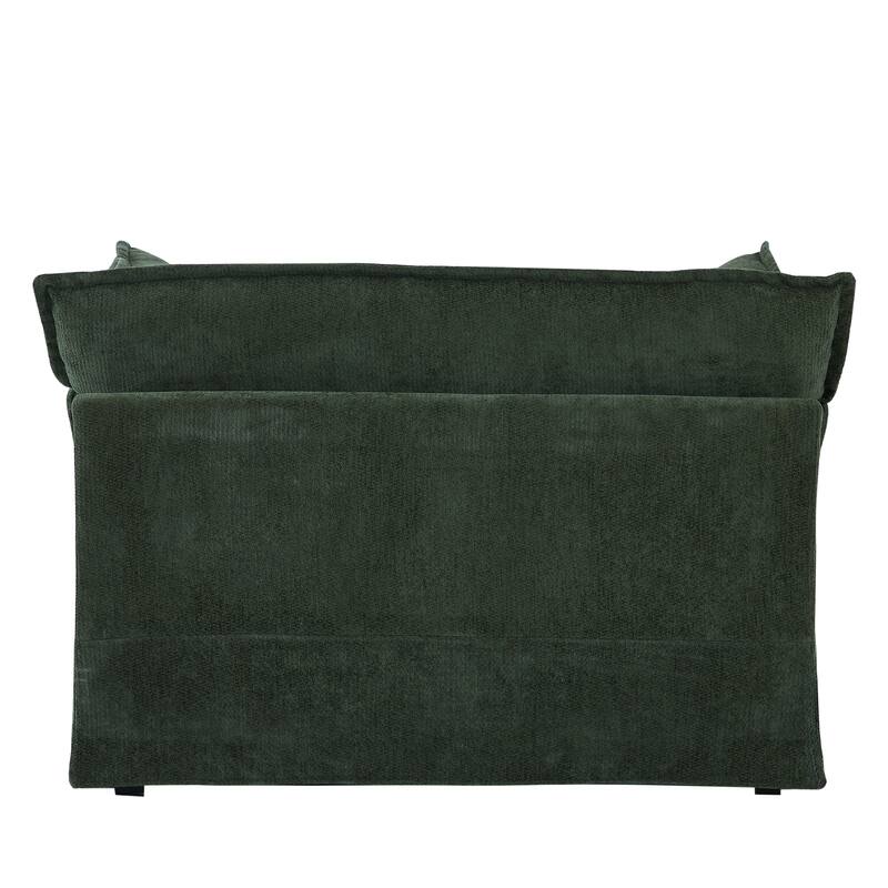 Roomfitters 47.2" Oversized Accent Chair, Chenille Armchair with Deep Wide Seat, Throw Pillows, Modern Lounge Sofa