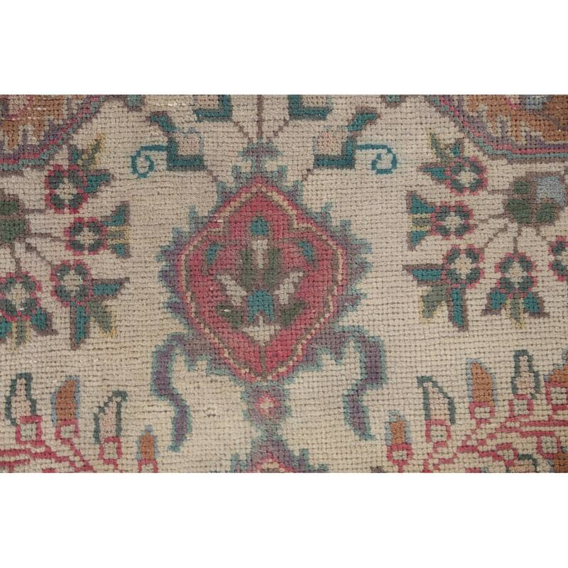 Tabriz Persian Accent Rug Hand-Knotted Floral Wool Carpet - 3'1"x 4'9"