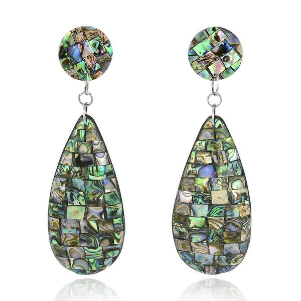 Mixed Turquoise Mosaic Star Inlay Post Earrings