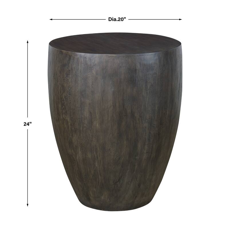 Solid Wooden Round End Table - 24"
