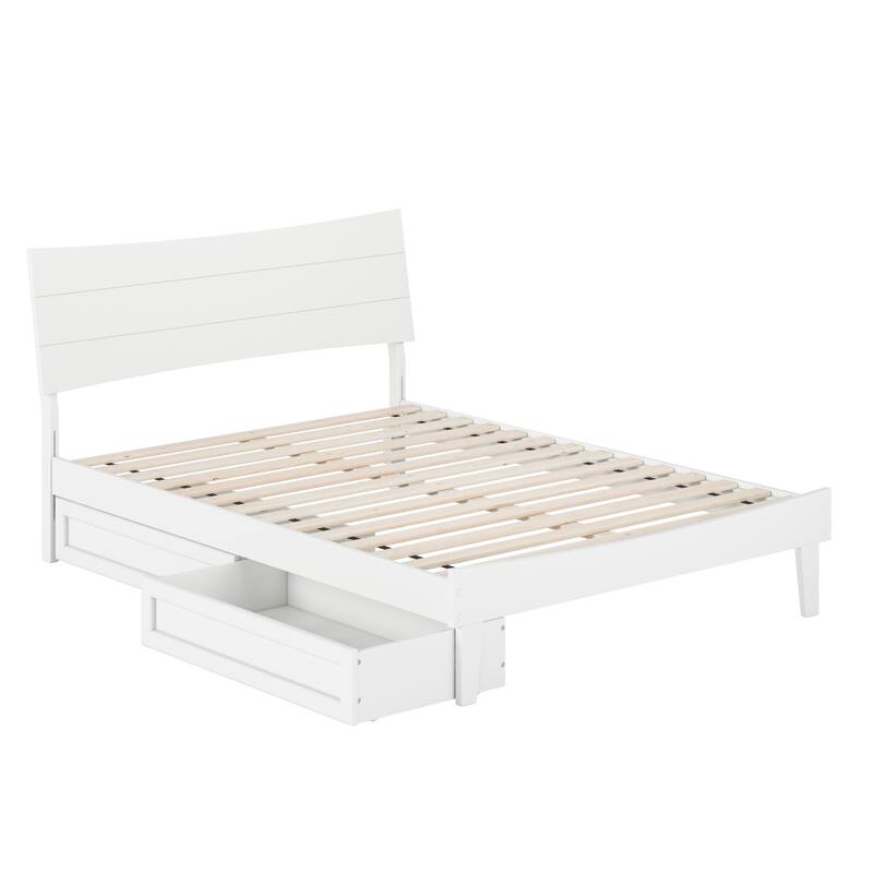 Phoenix Wood Platform Bed with Storage Drawers