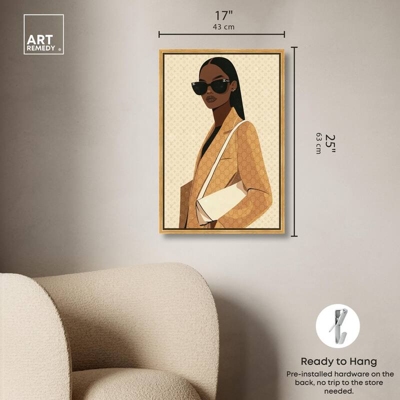 Elegant Coat Gal Canvas by Art Remedy
