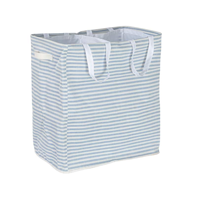 Household Essentials Stripe Double Sorter with Handles - 21.7"L x 13.8"W x 23.6"H