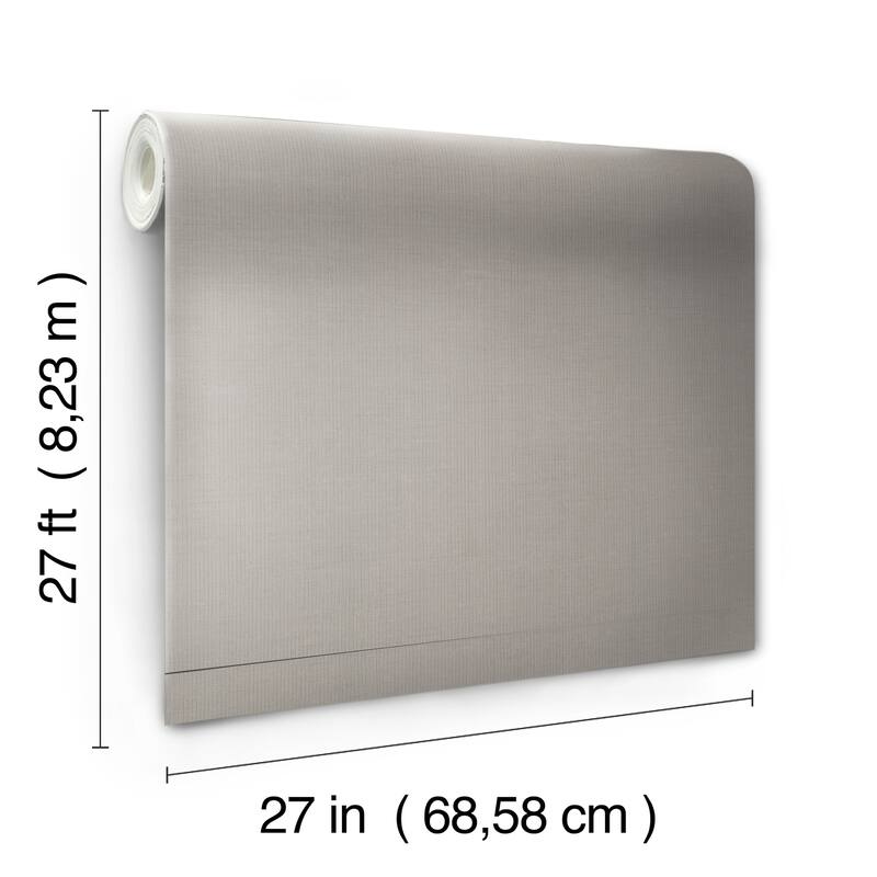 Glendale Silver/Gray Pearl Non-Woven Unpasted Weaves Gossamer Woven Wallpaper Covers about 60.75 sq. ft.