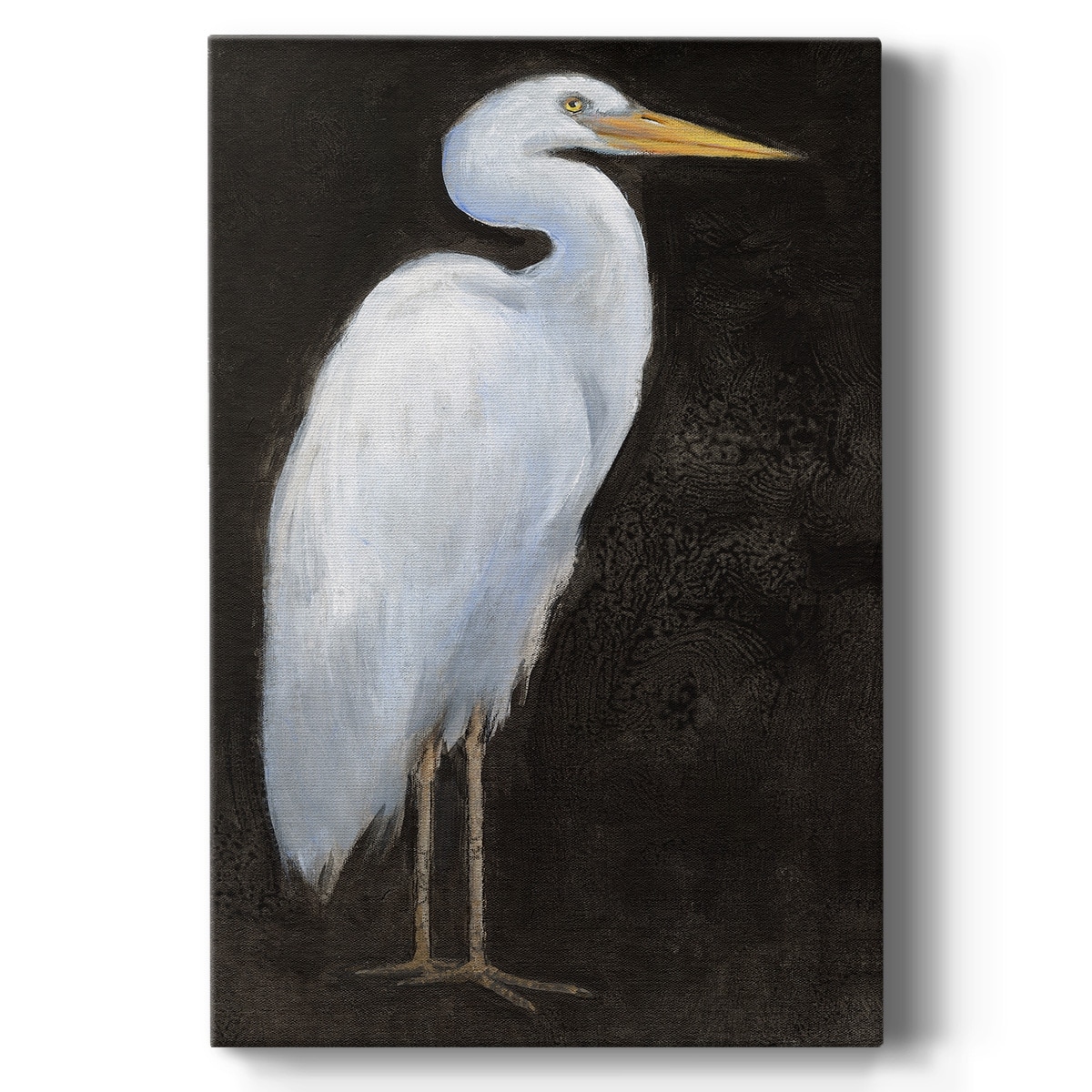 White Heron Portrait I Premium Gallery Wrapped Canvas - Ready to Hang