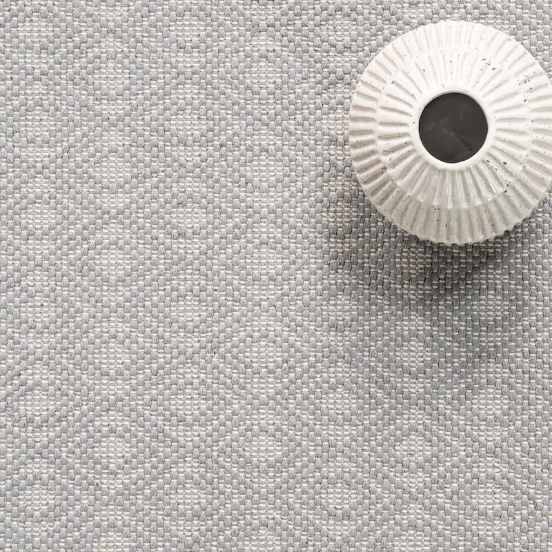 Home Conservatory Optic Diamond Handwoven Cotton Area Rug