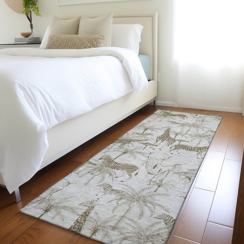 Premium Washable Super Soft Safari Mayfield Rug - Grey - 2' 3" x 7' 6" - Runner