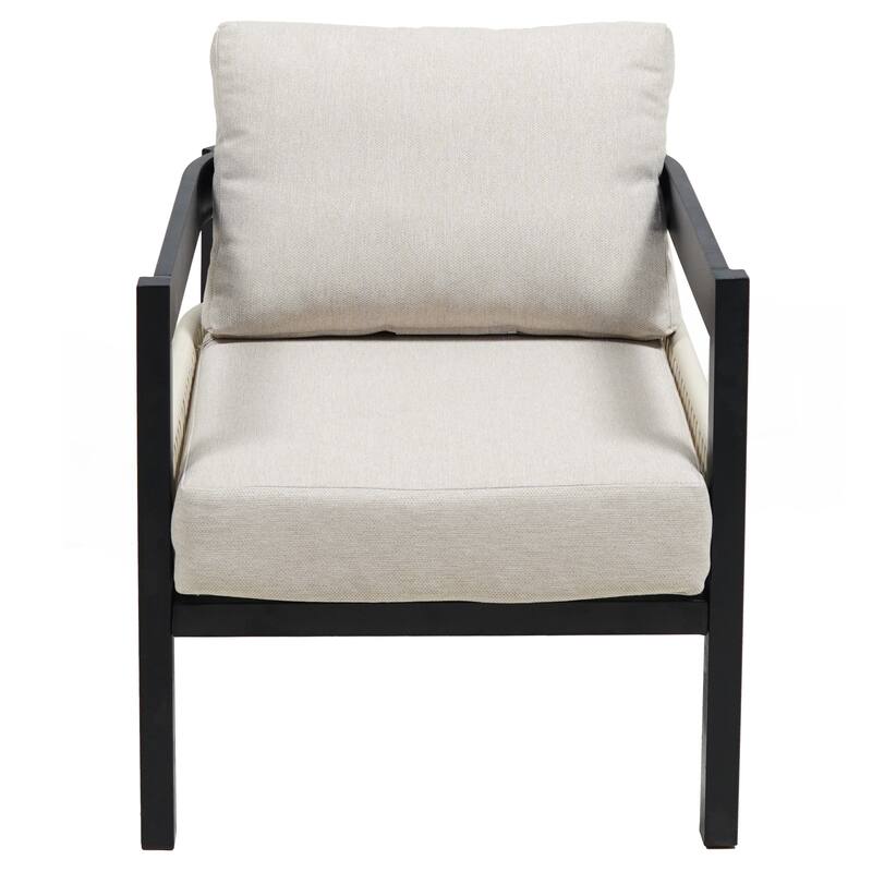 Multi-person Outdoor Iron Sofa Set with A table