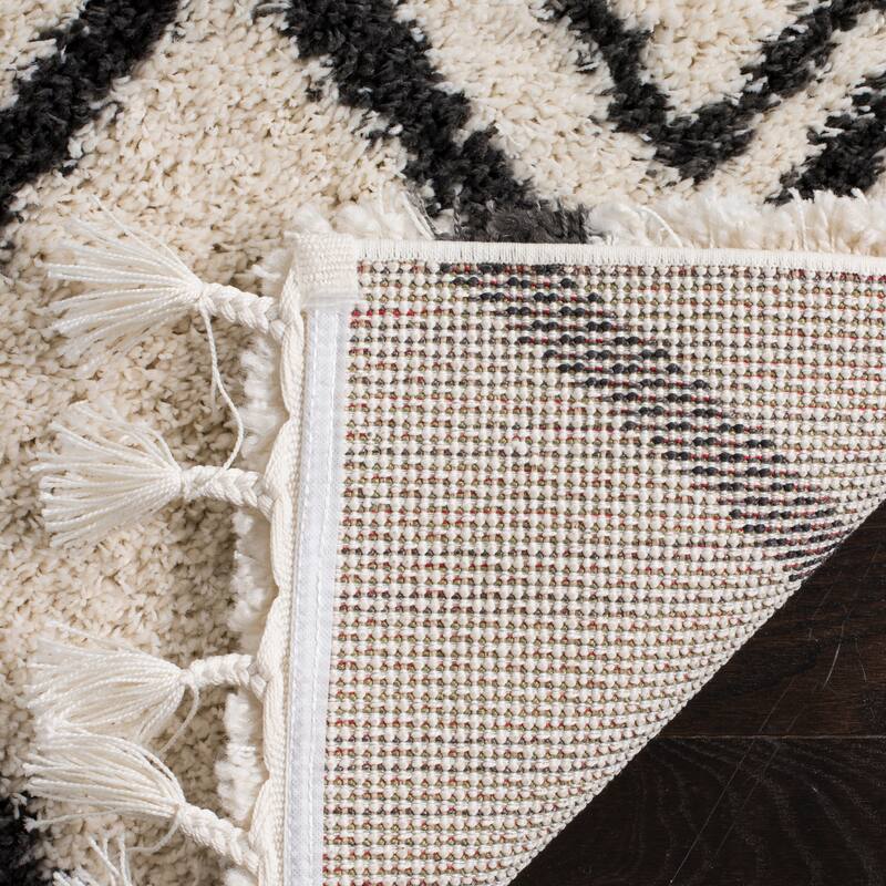 SAFAVIEH Moroccan Fringe Shag Cune 2-inch Thick Rug