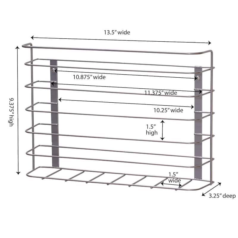 Household Essentials Cabinet Door Cutting Board and Kitchen Wrap Organizer