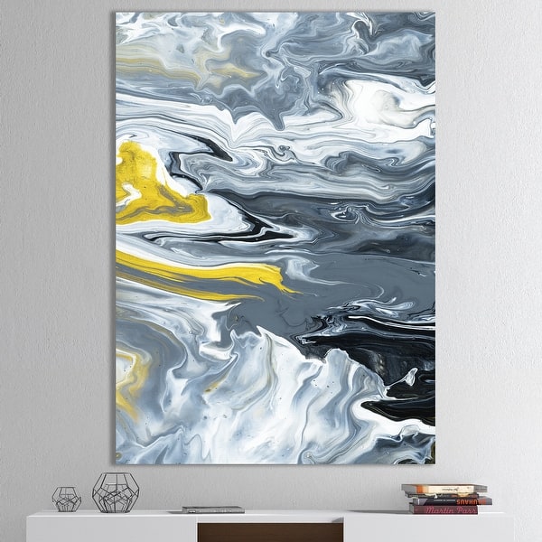 Designart Yellow Grey And White Marble Acrylic Mid Century Modern Premium Canvas Wall Art Blue Overstock 26036189 Photo about this image is of an original abstract art painting by t30 gallery. usd