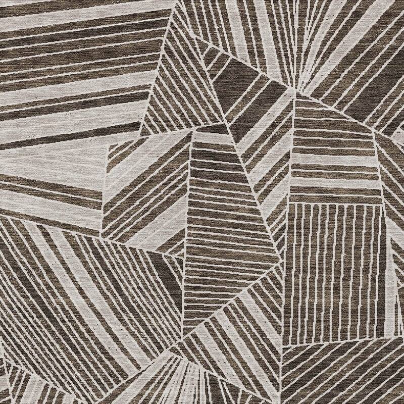 HomeRoots Geometric Transitional Rectangle Outdoor Rug
