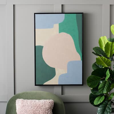 SAFAVIEH Siri Sea Glass Hand Painting, 24 x 36, Framed Wall Art - Multicolor