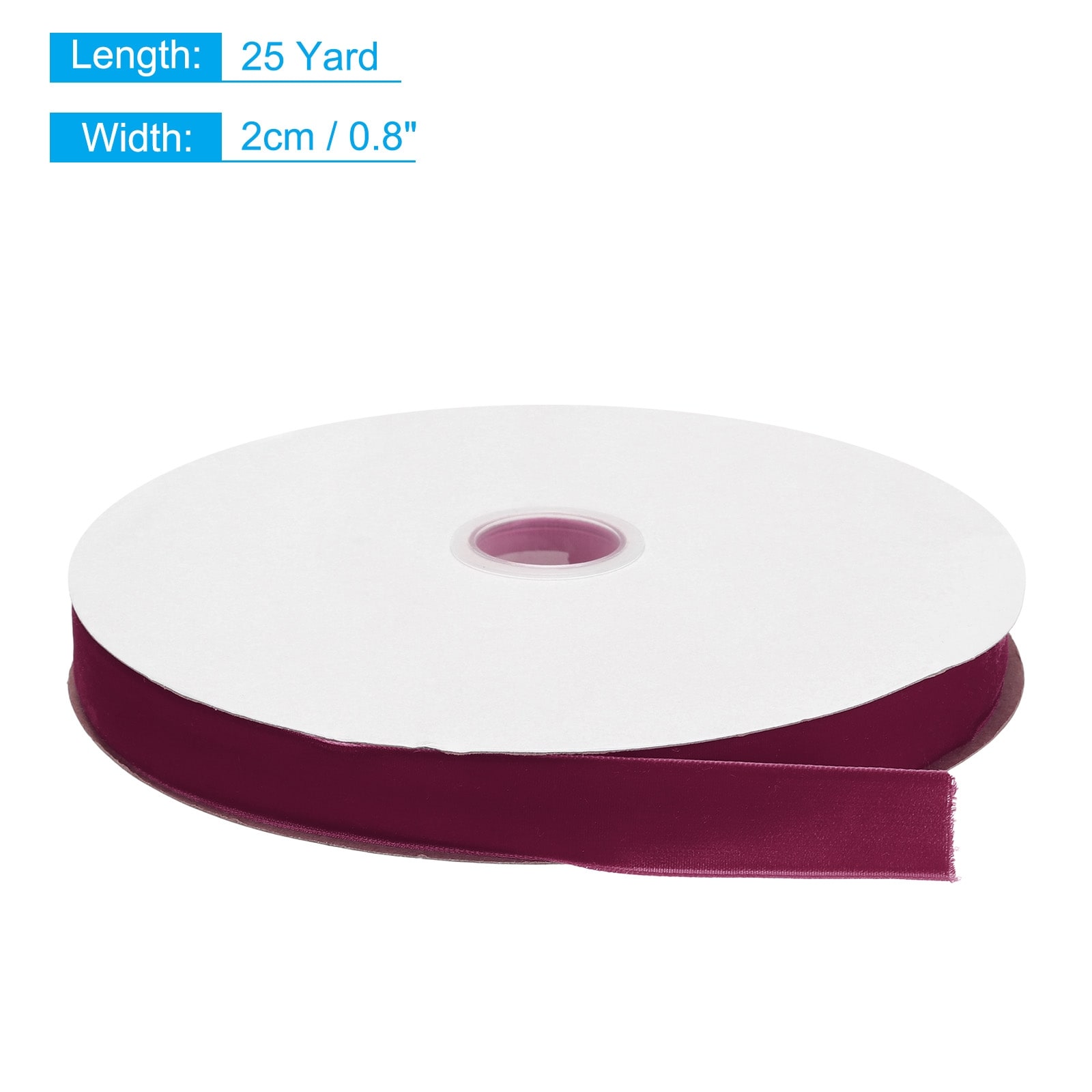 Velvet Ribbon Single Face Spool Silky Velvet for Bouquets DIY Crafts Gift Wrapping Wedding Party