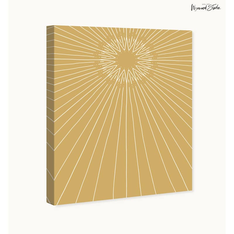 Wynwood Studio Canvas Astronomy and Space Star shines on Plain Ochre Gold Brown Modern & Contemporary Wall Art Canvas Print