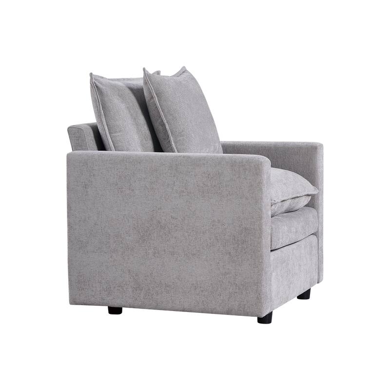 Gray 33.07" Upholstered Arm Chair