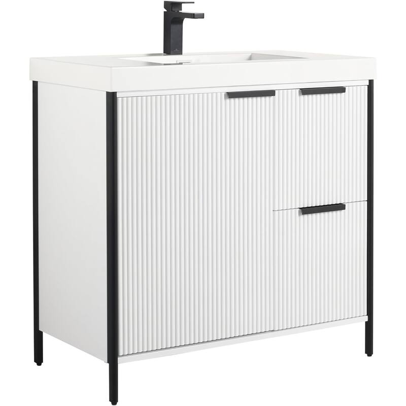 Blossom 36 Inch All Wood Freestanding Bathroom Vanity with Sink