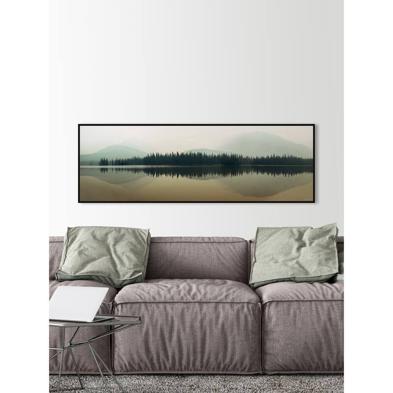 Mirror Lake Floater Framed Print on Canvas