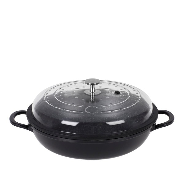 Curtis Stone 4-Quart Cast Aluminum Pan with Glass Lid. Opens flyout.