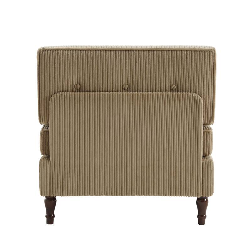 Modern Corduroy Corner Armchair Armless Chair sofa