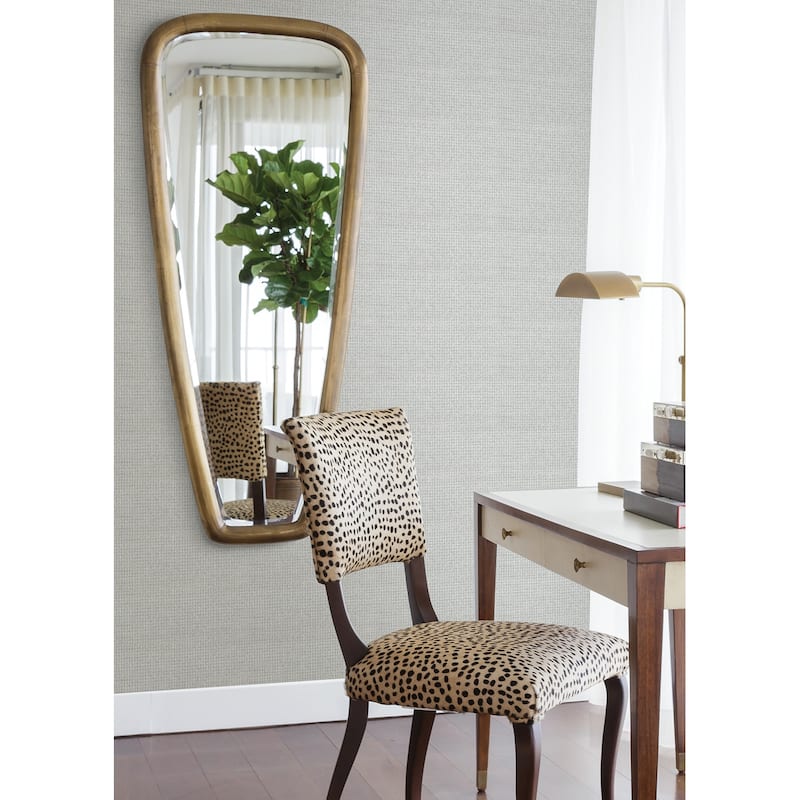 A-Street Prints Wancahi Grey Grasscloth Wallpaper