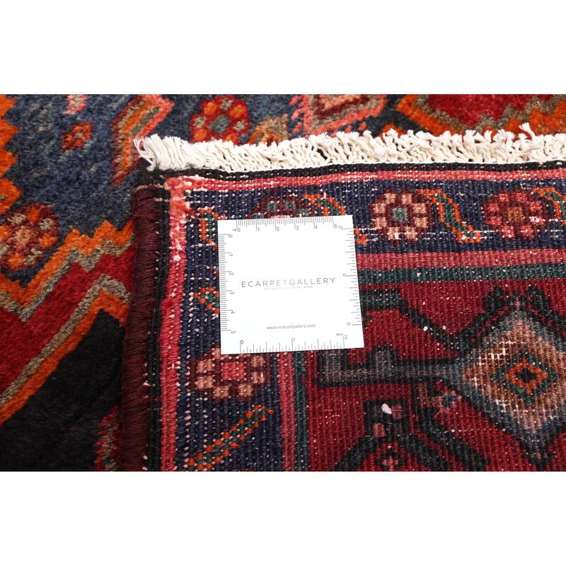 ECARPETGALLERY Hand-knotted Anatolian Vintage Black, Red Wool Rug - 4'0 x 9'3