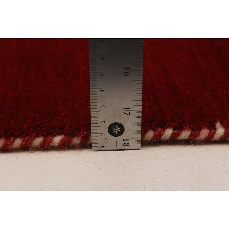 Kashkuli Gabbeh Red Rug 8'1" x 8'2" - 8'1 x 8'2