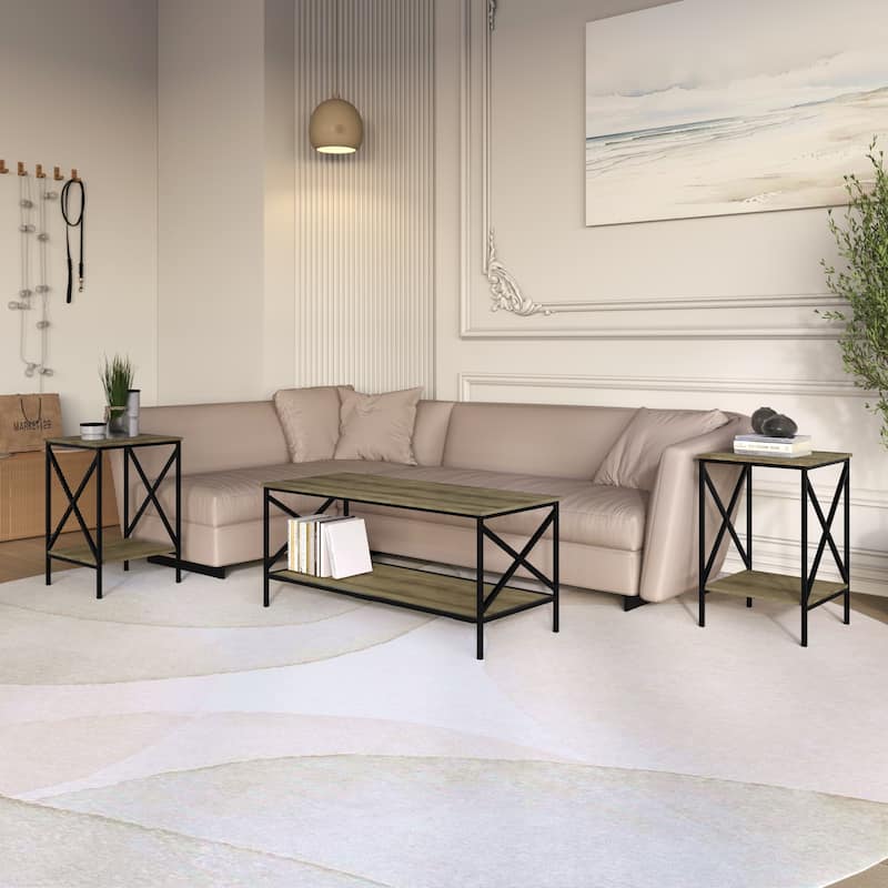 Clayfell Chanute 3-Piece Coffee Table Set