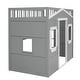 preview thumbnail 24 of 30, Twin Size House Loft Bed With Ladder and Guaranteed, Stability, White+Gray