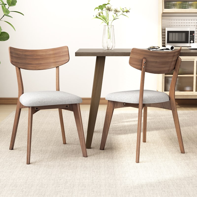Dining Chairs Set of 2, Upholstered Chair Side Chair w/Rubber Wood Frame