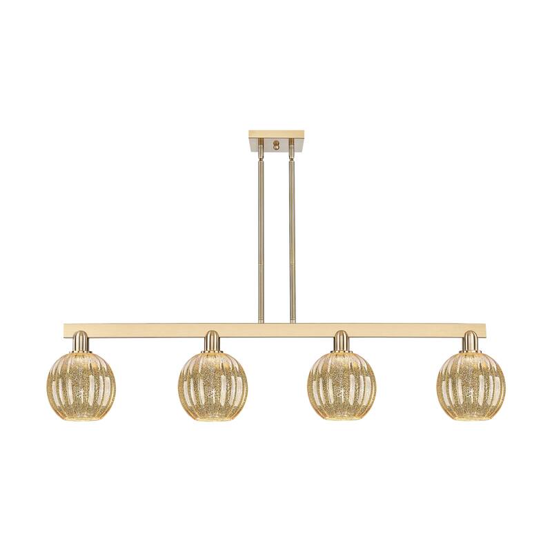Innovations Lighting Urban Downtown - Preston - 4 Light 48" Globe Shade Stem Hung Island Light
