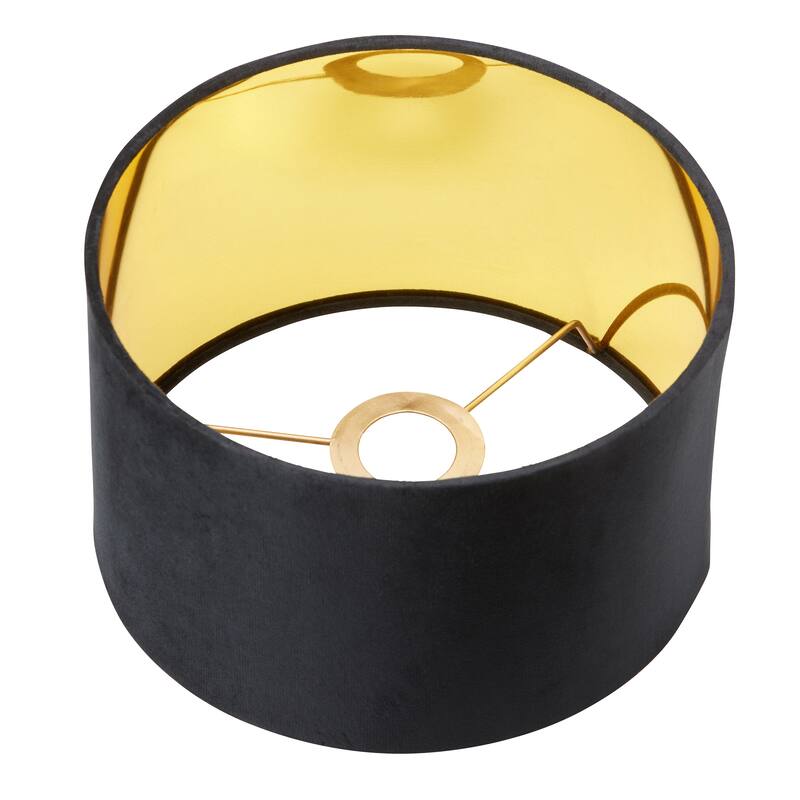 River of Goods 17.75-Inch Gold Origami Horse-Shaped Table Lamp with Black Fabric Drum Shade - 10.75" x 10.25" x 17.75"