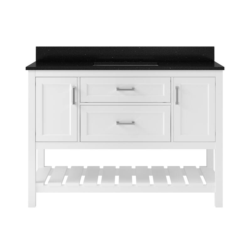 CRAFT + MAIN LSVT4922D-QBG Lawson 49" Free Standing Single Basin - White