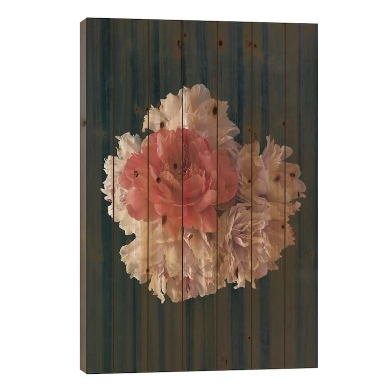 Floral - Decorative Blossoms In A Bouquet Of Flowers Print On Wood by Sebastian Hilgetag - Multi-Color - 40x26x1.5