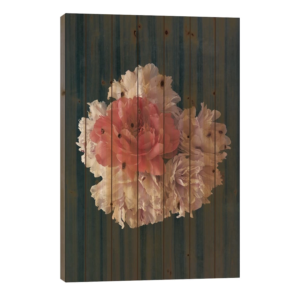 Floral - Decorative Blossoms In A Bouquet Of Flowers Print On Wood by Sebastian Hilgetag - Multi-Color