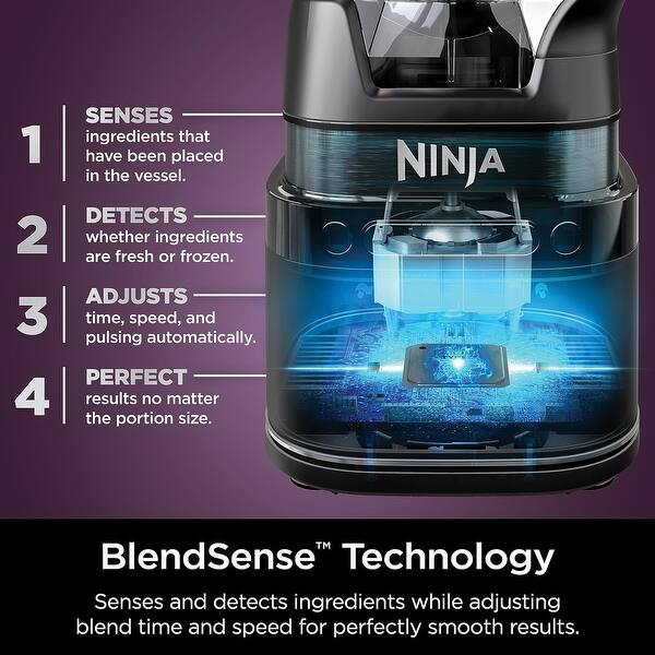 Ninja R-TB401 Detect Kitchen System Power Blender, Black - Certified Refurbished