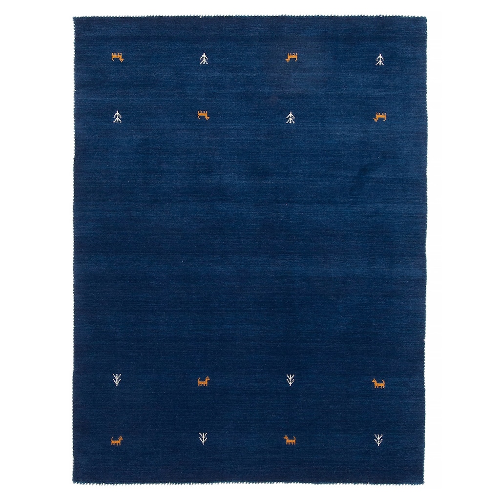 Kashkuli Gabbeh Blue Rug 4'7" x 6'4" - 4'7 x 6'4