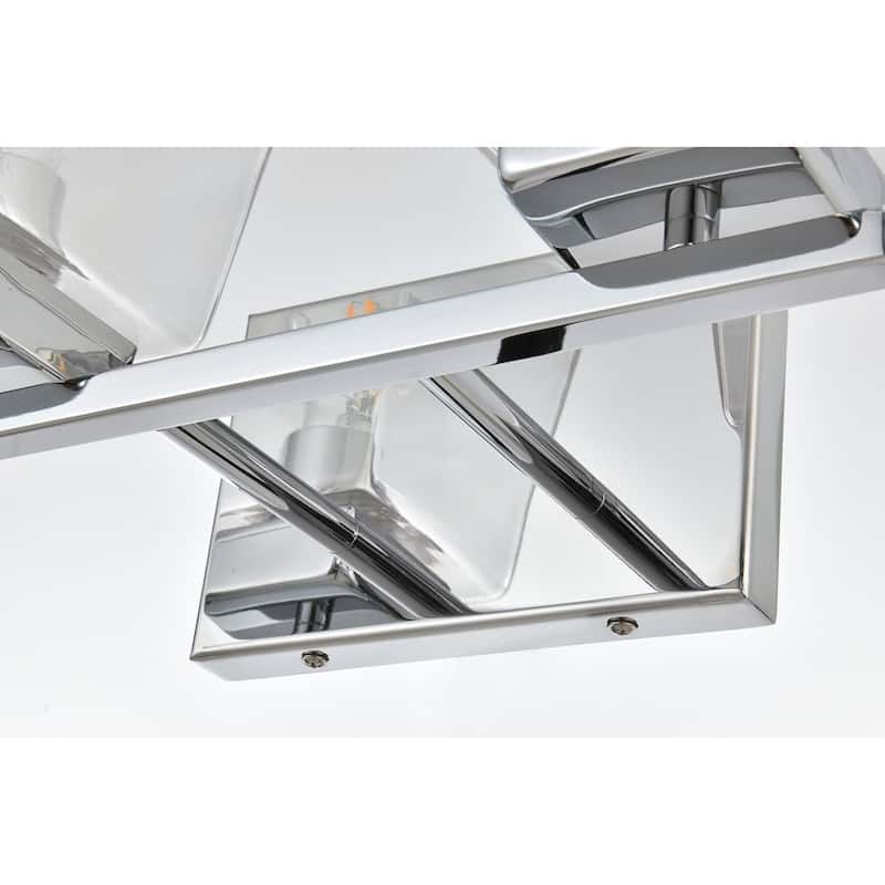 Merlin 1 Light Black and Clear Bath Sconce