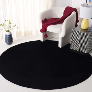 SAFAVIEH Faux Rabbit Fur Machine Washable Slip Resistant Nanami Rug
