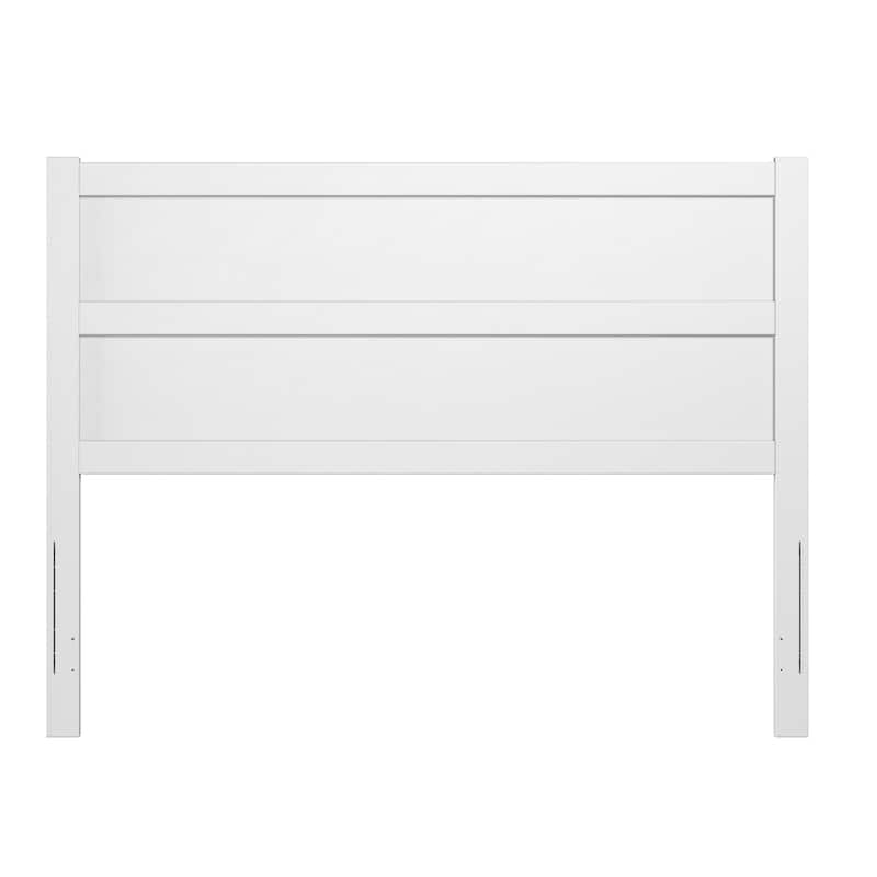 Walnut Wood Headboard - Modern Bedroom Decor, USB Charger, Metal Bed Frame Compatible