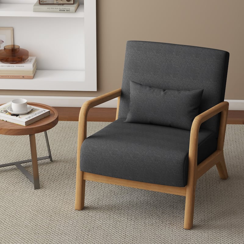 Upholstered Arm Chair with Cution Modern Side Accent Chairs - 25.8"W x 28.7"H x 32.3"D
