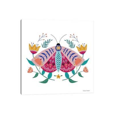 iCanvas "Folk Art Moth" by Rachel Nieman Canvas Print