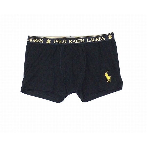 Polo Ralph Lauren NEW Black Yellow Mens Size Large L Boxer Brief Underwear