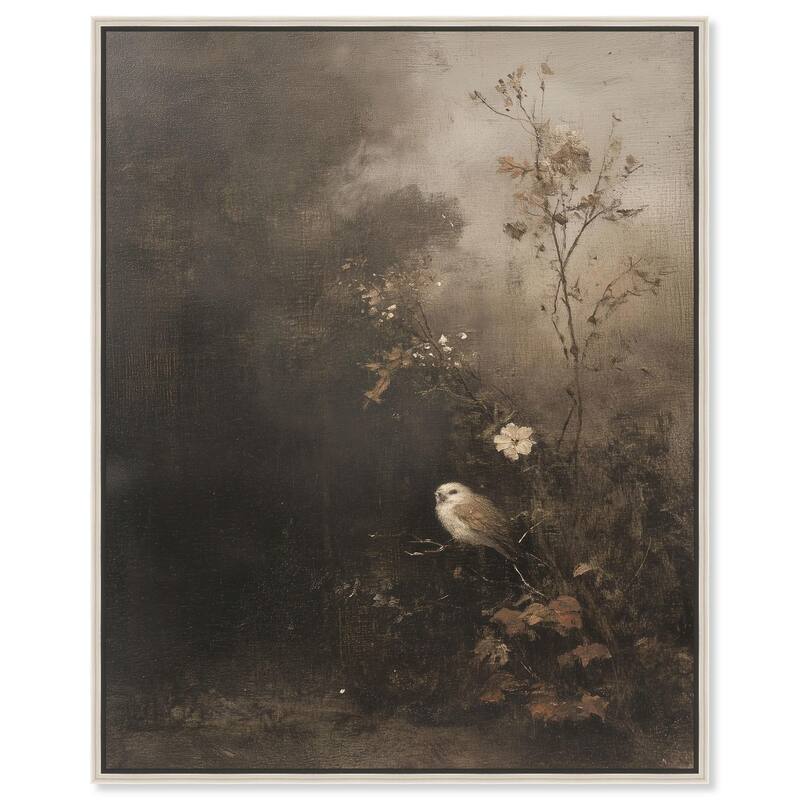 Owl in the Shadows II Canvas by Art Remedy - Silver - 16" x 20"
