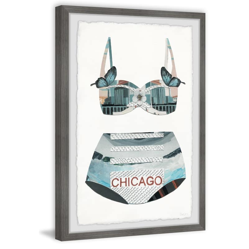 'Hot Chicago Swimwear' Framed Painting Print - Bed Bath & Beyond - 33983351