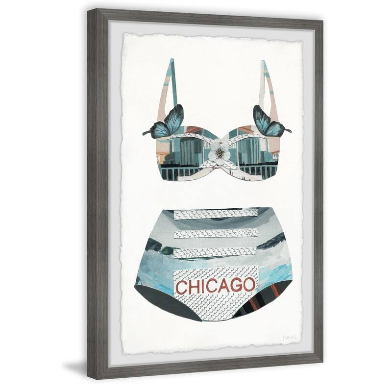 'Hot Chicago Swimwear' Framed Painting Print Bed Bath & Beyond 33983351