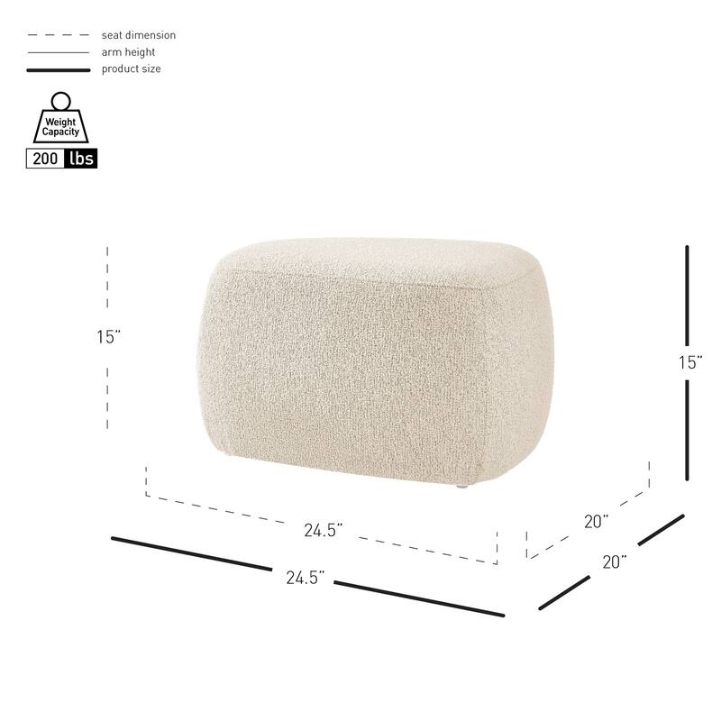NPD Furniture Carlese Boucle Big/Small Ottoman