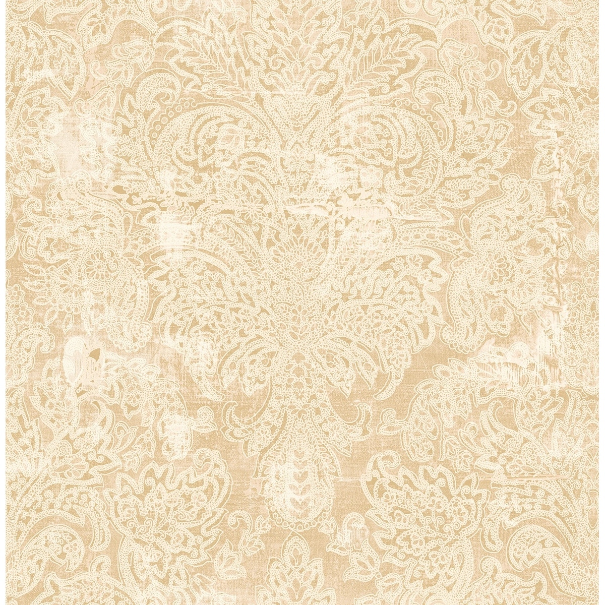 Seabrook Designs Viatrix Damask Unpasted Wallpaper