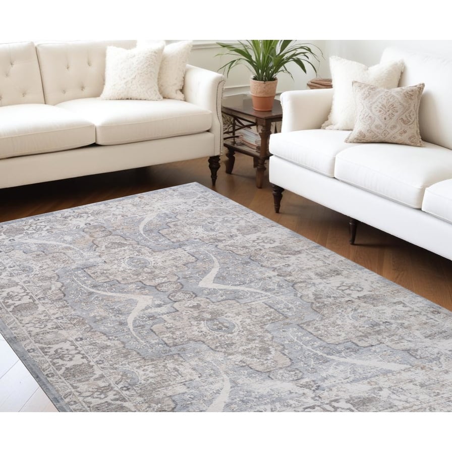 Bihov Distressed Abstract Modern Stain Resistant Durable Area Rug By HomeRoots