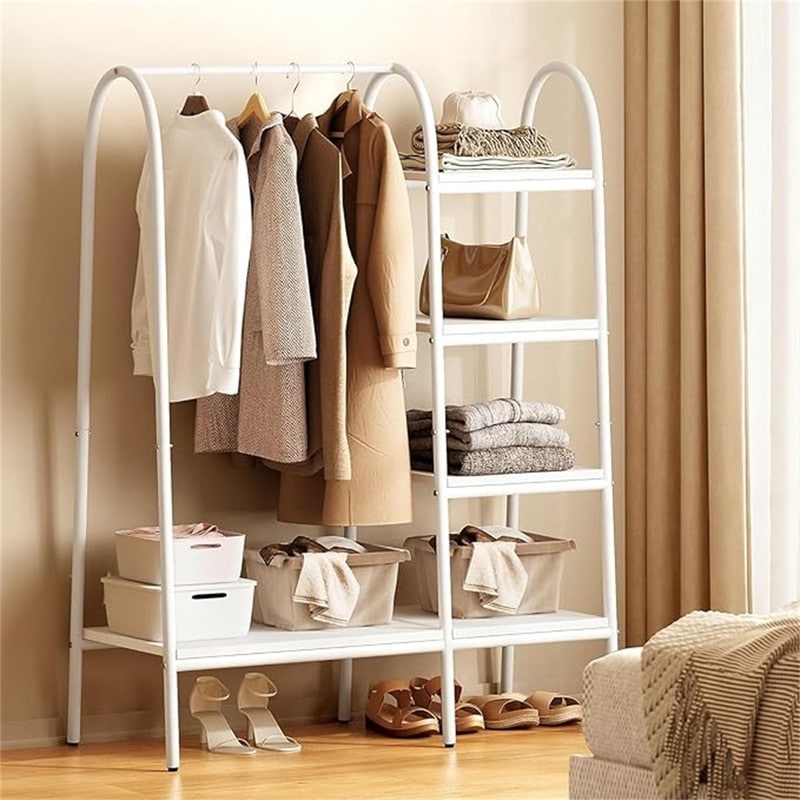 100 Solid Wood Collapsible Aesthetic Clothing Garment Rack No Tool Assembly 38 W x 18 D x 60 H Bed Bath Beyond 39224477